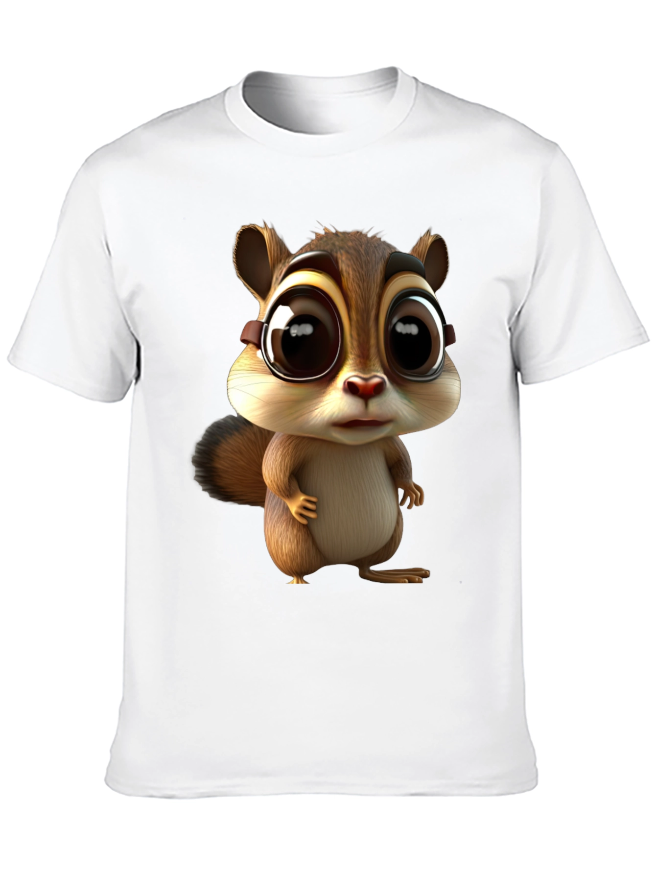 Cute Chipmunk Graphic Tee - Unisex Black T-Shirt