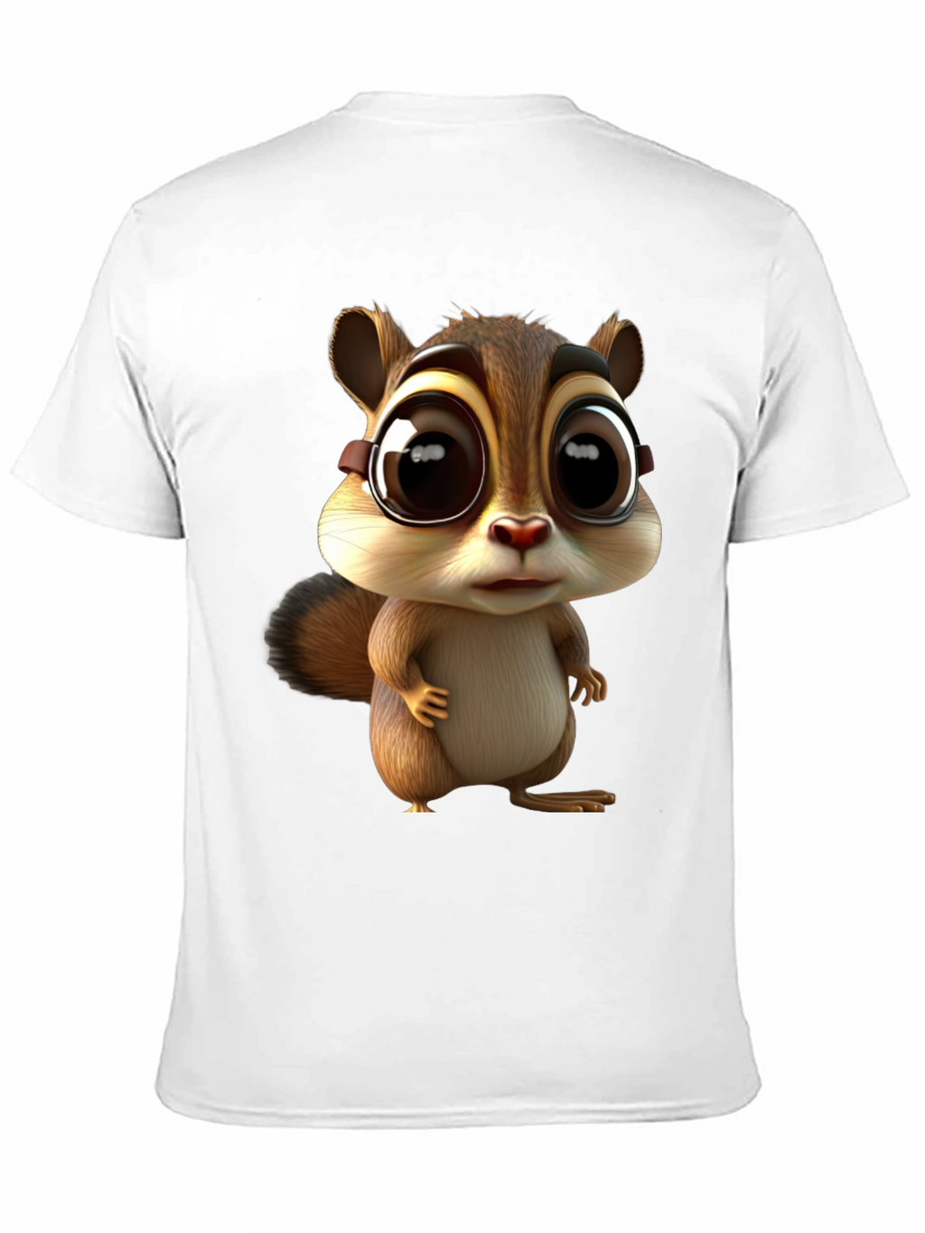 Cute Chipmunk Graphic Tee - Unisex Black T-Shirt