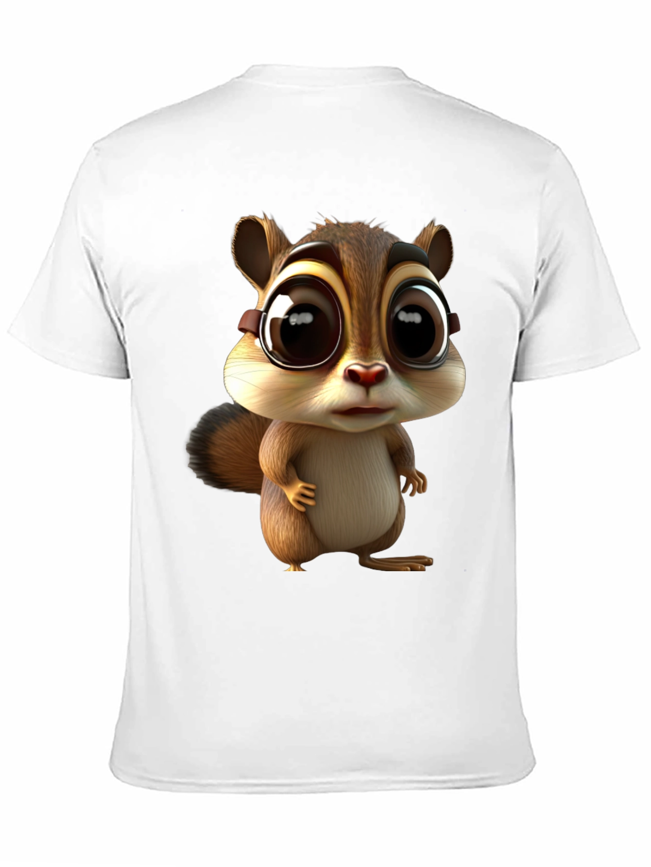 Cute Chipmunk Graphic Tee - Unisex Black T-Shirt