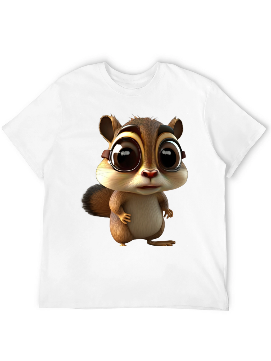Cute Chipmunk Graphic Tee - Unisex Black T-Shirt