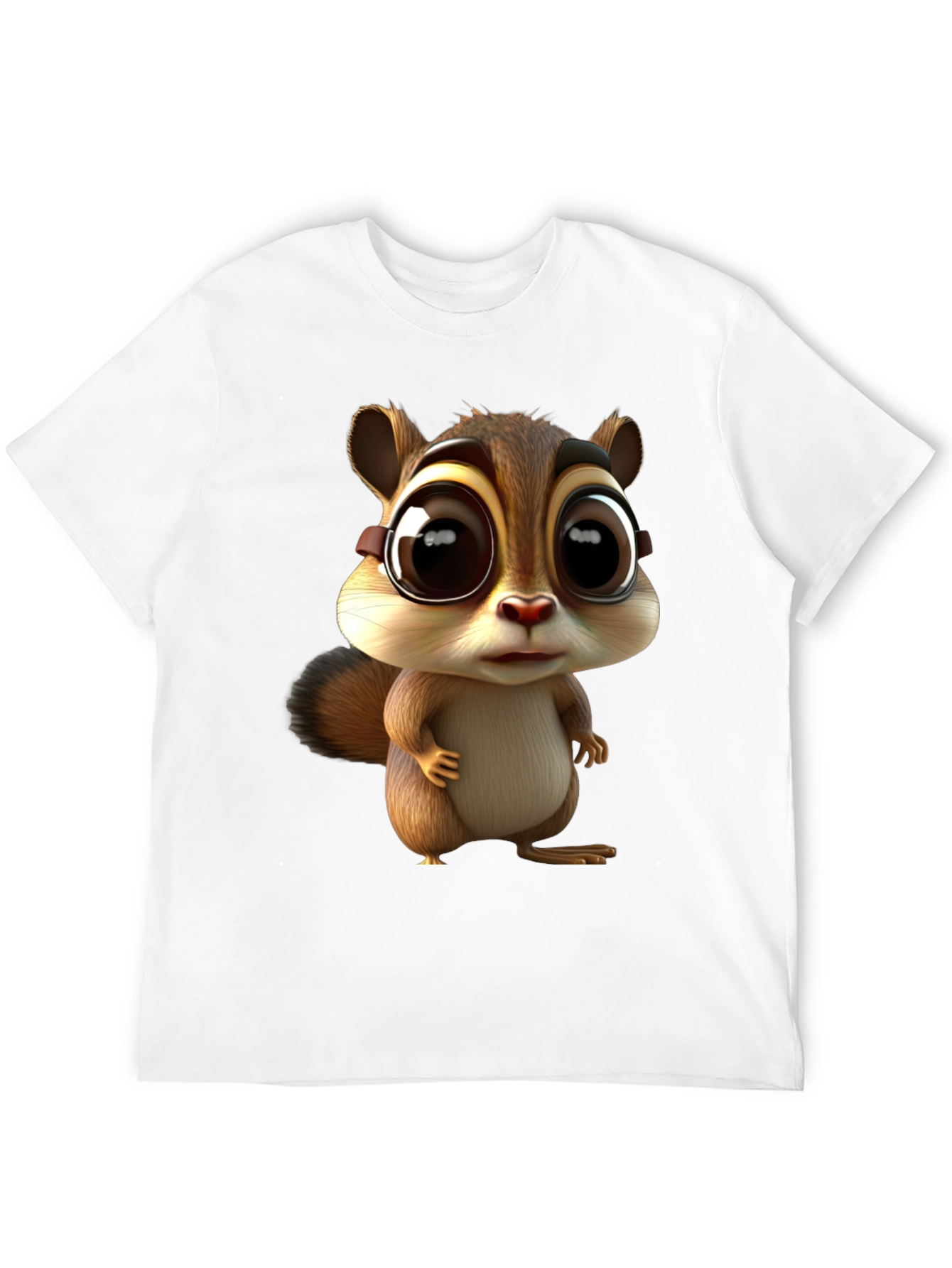 Cute Chipmunk Graphic Tee - Unisex Black T-Shirt