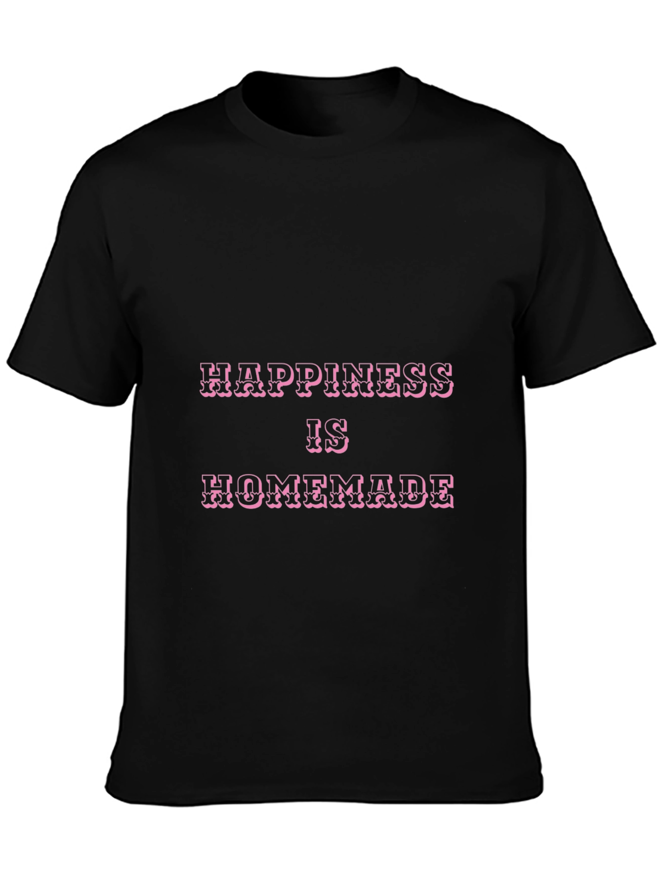Happiness is Homemade Black Graphic Tee