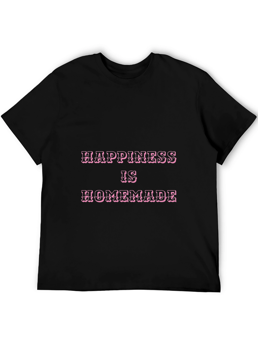 Happiness is Homemade Black Graphic Tee