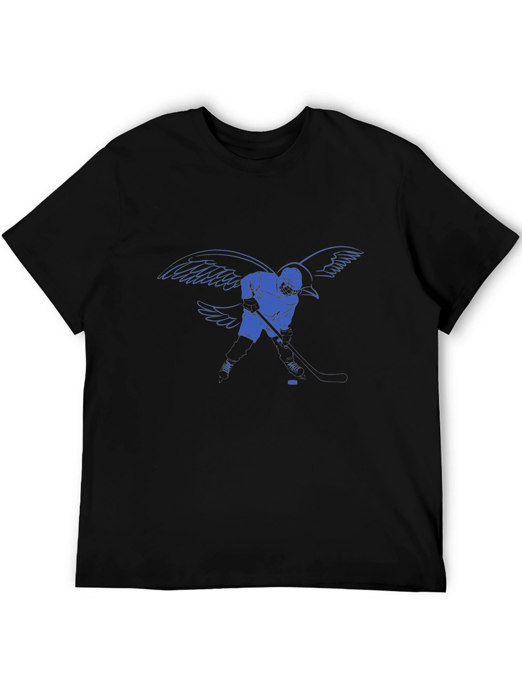 Hockey Player with Wings Graphic T-Shirt