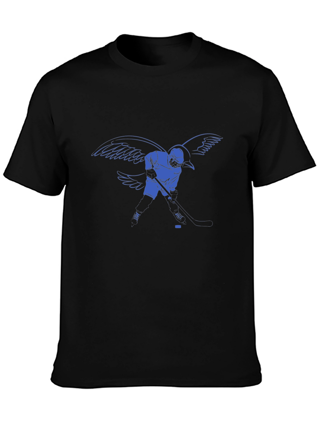 Hockey Player with Wings Graphic T-Shirt