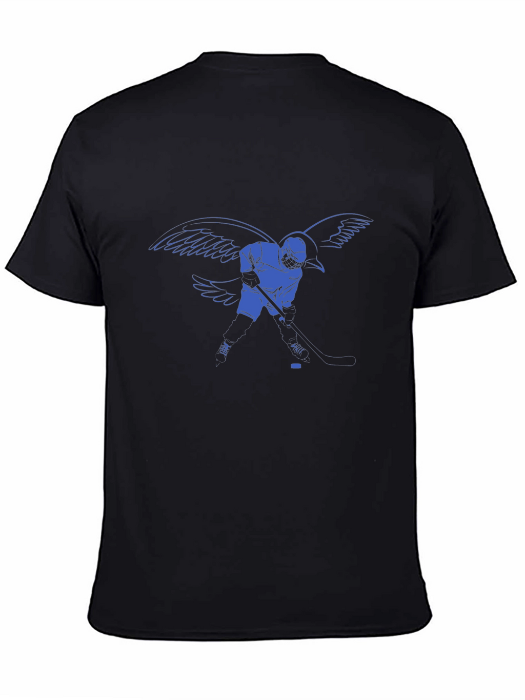 Hockey Player with Wings Graphic T-Shirt