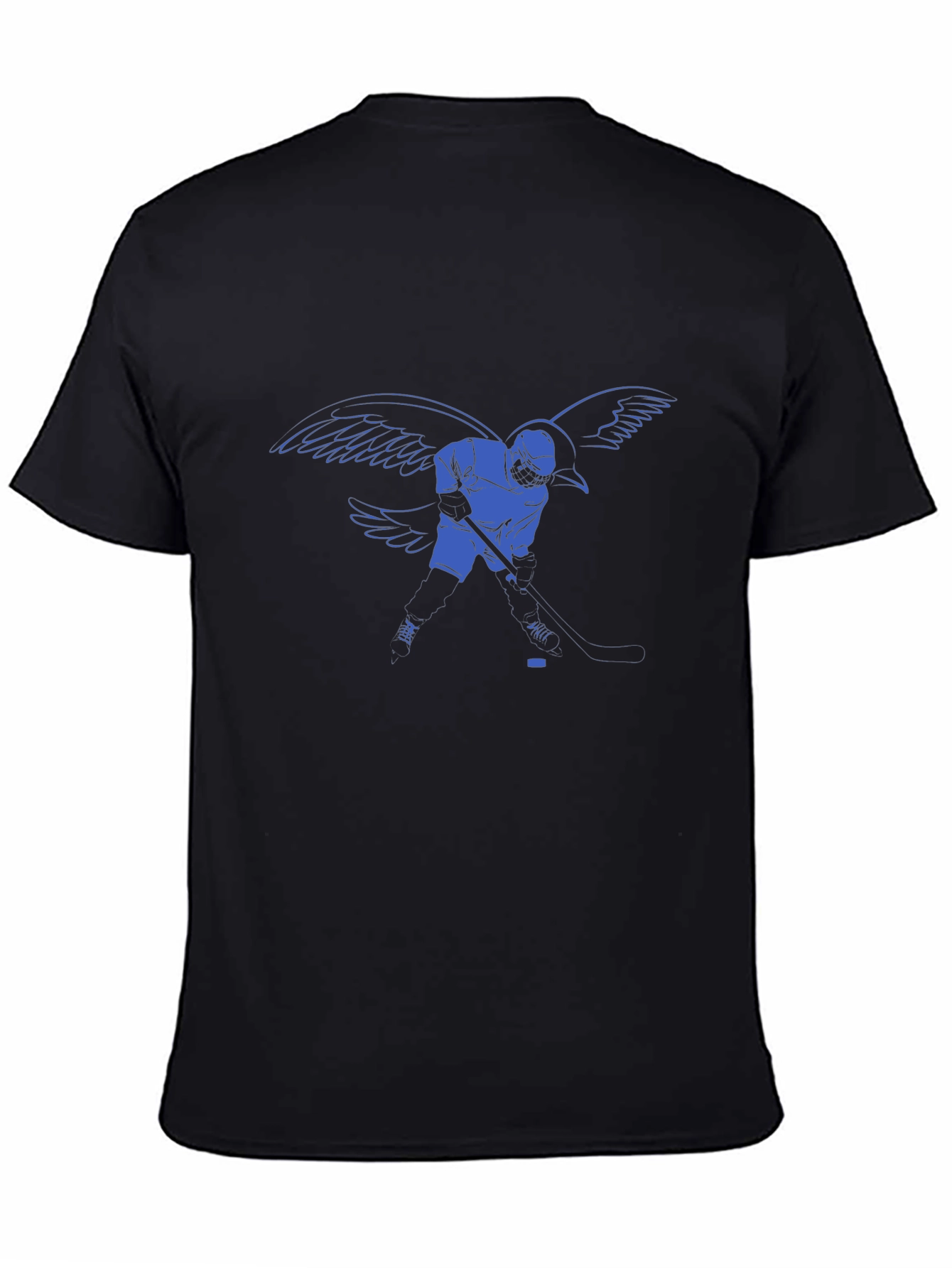 Hockey Player with Wings Graphic T-Shirt