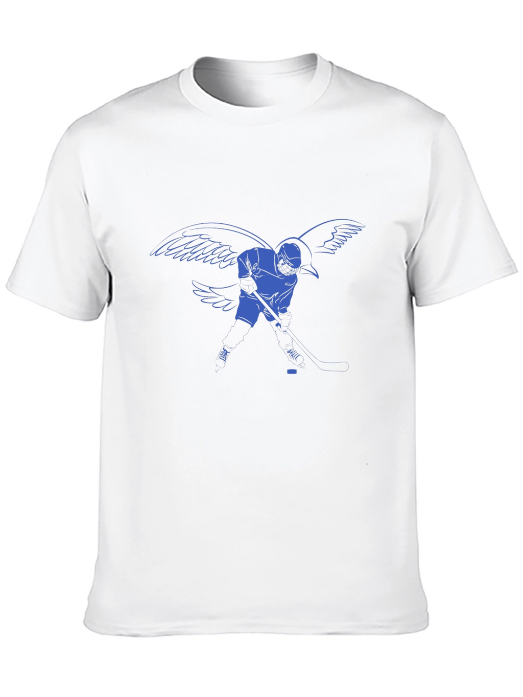 Hockey Player with Wings Graphic T-Shirt