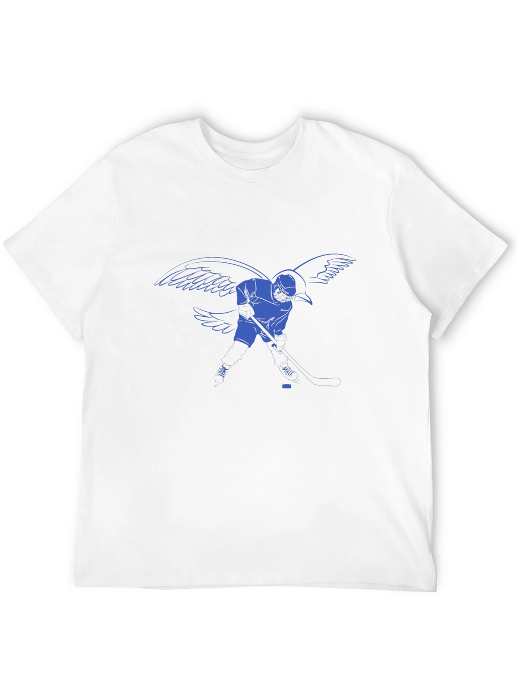 Hockey Player with Wings Graphic T-Shirt