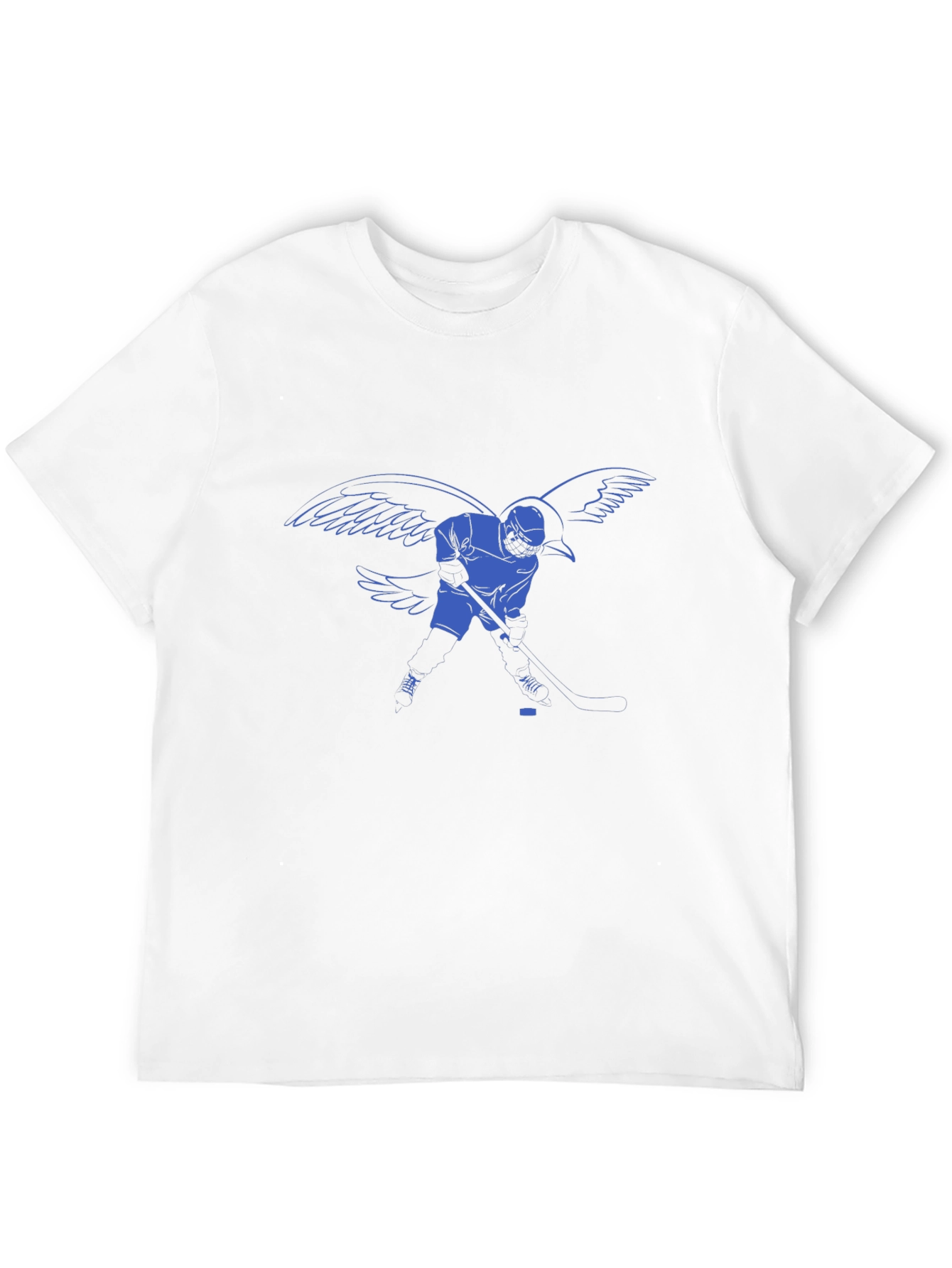 Hockey Player with Wings Graphic T-Shirt