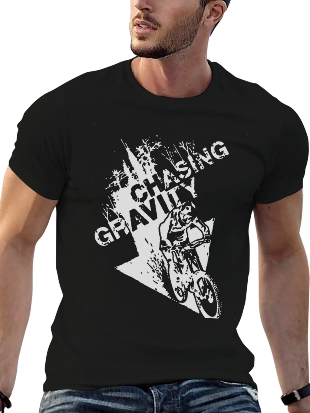Chasing Gravity Mountain Bike Graphic T-Shirt