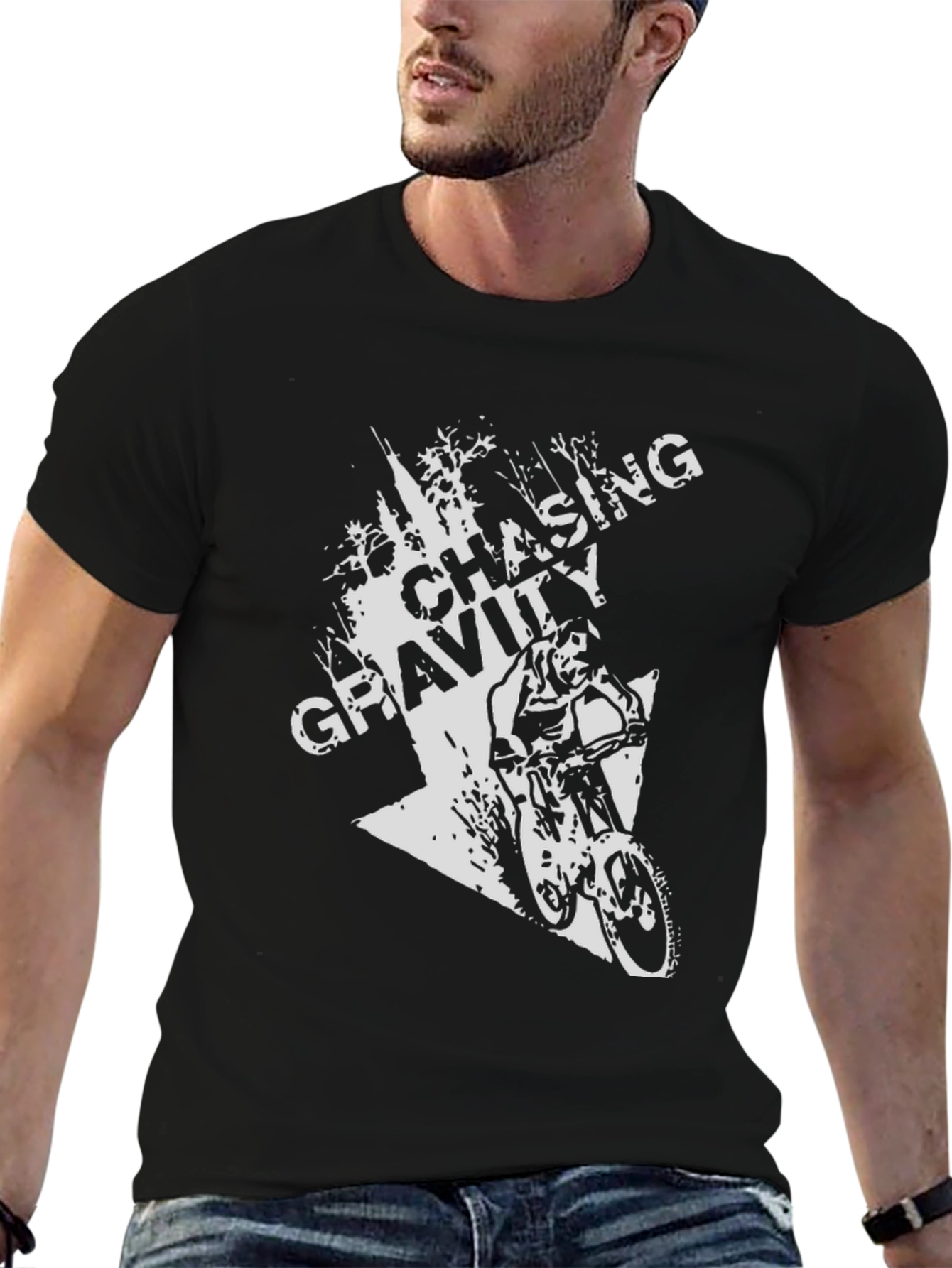 Chasing Gravity Mountain Bike Graphic T-Shirt