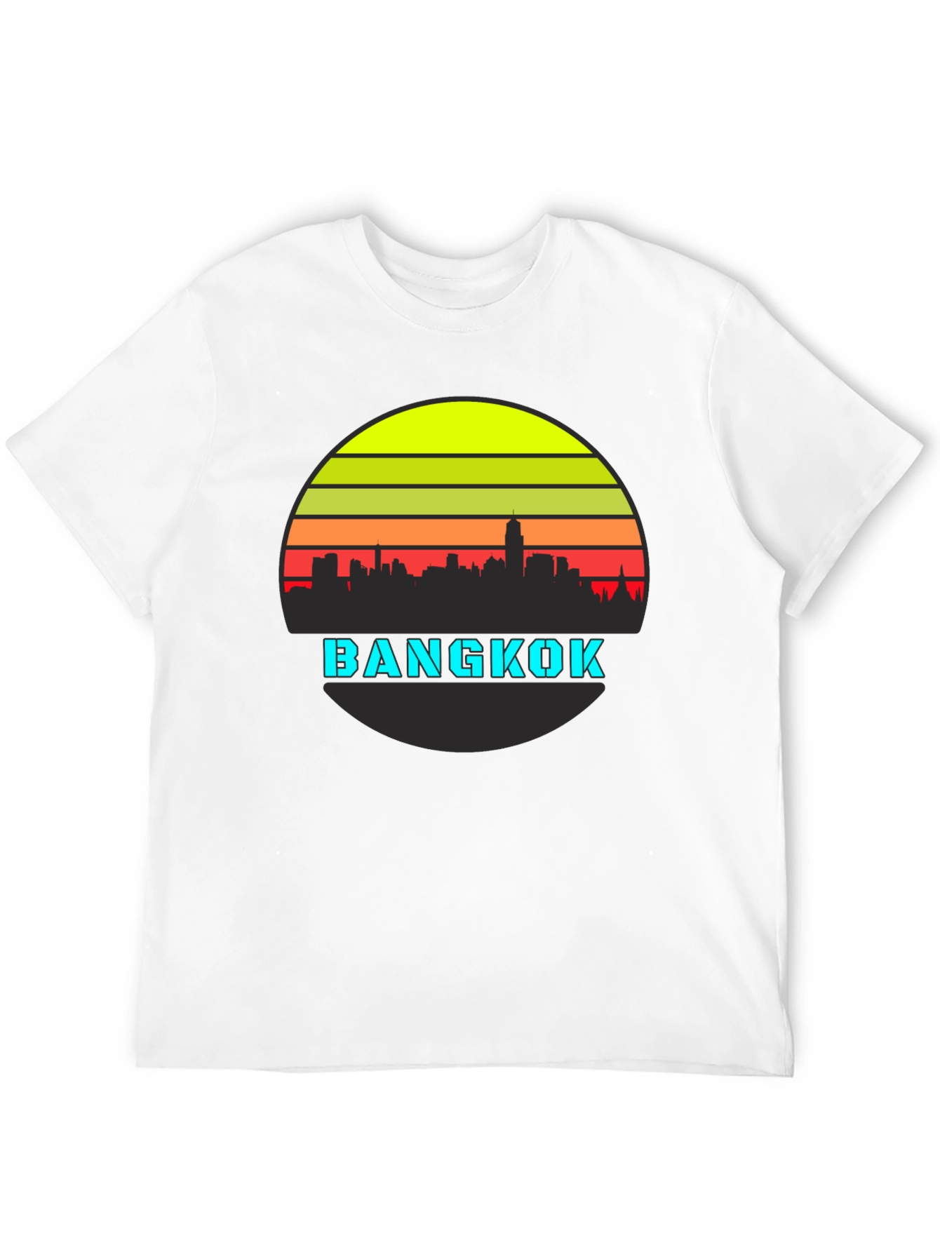 Bangkok Skyline Retro T-Shirt