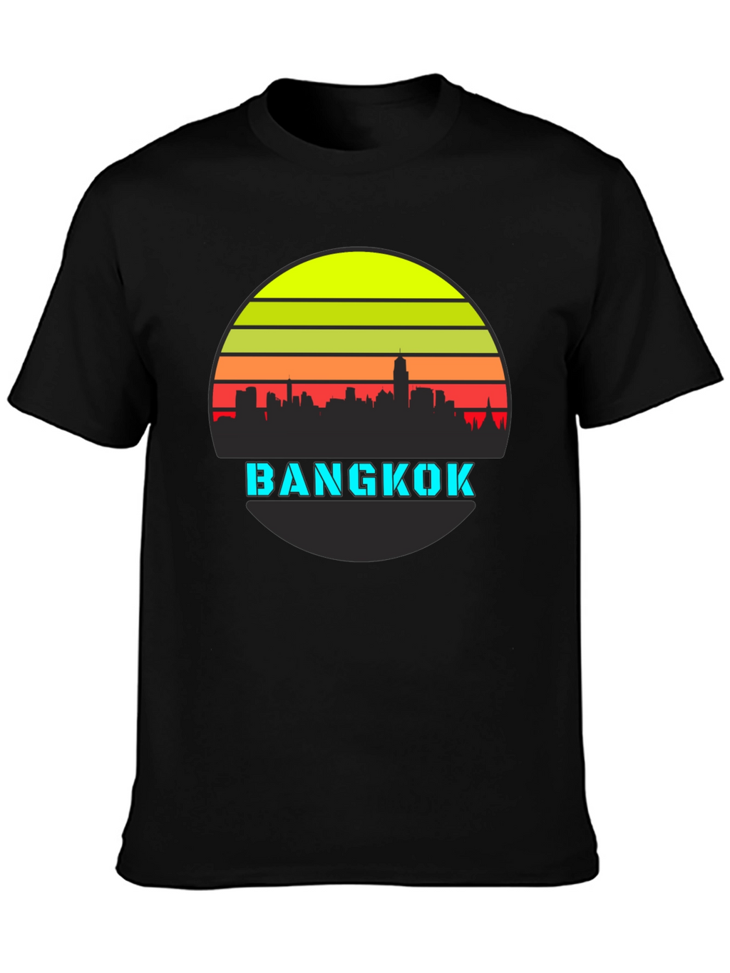Bangkok Skyline Retro T-Shirt