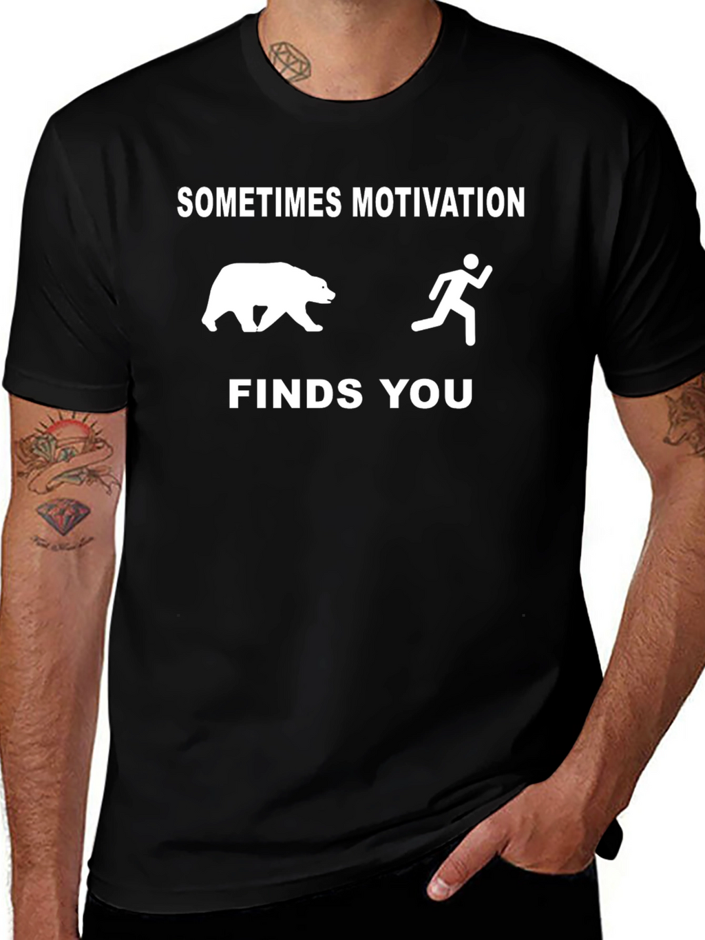Sometimes Motivation Finds You Graphic Tee