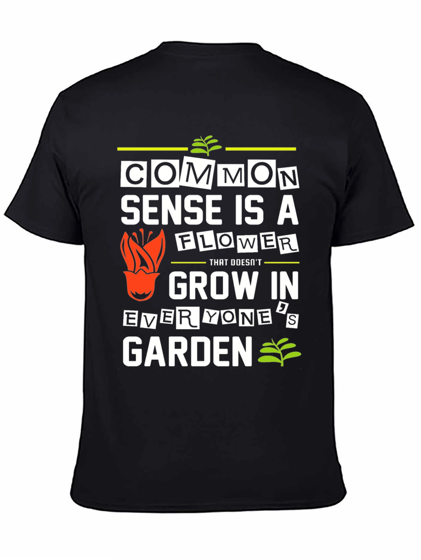 Common Sense Flower Graphic T-Shirt