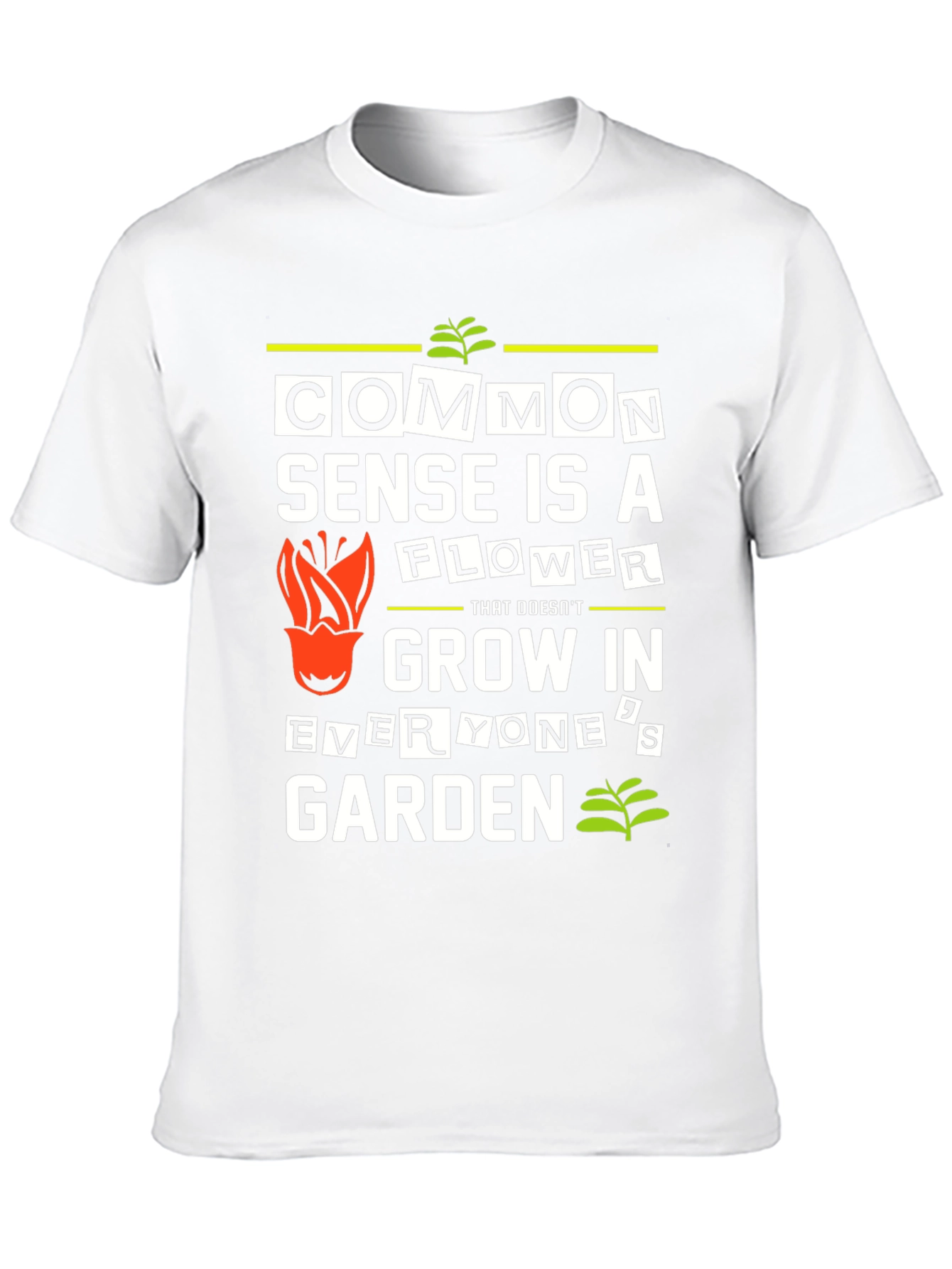 Common Sense Flower Graphic T-Shirt