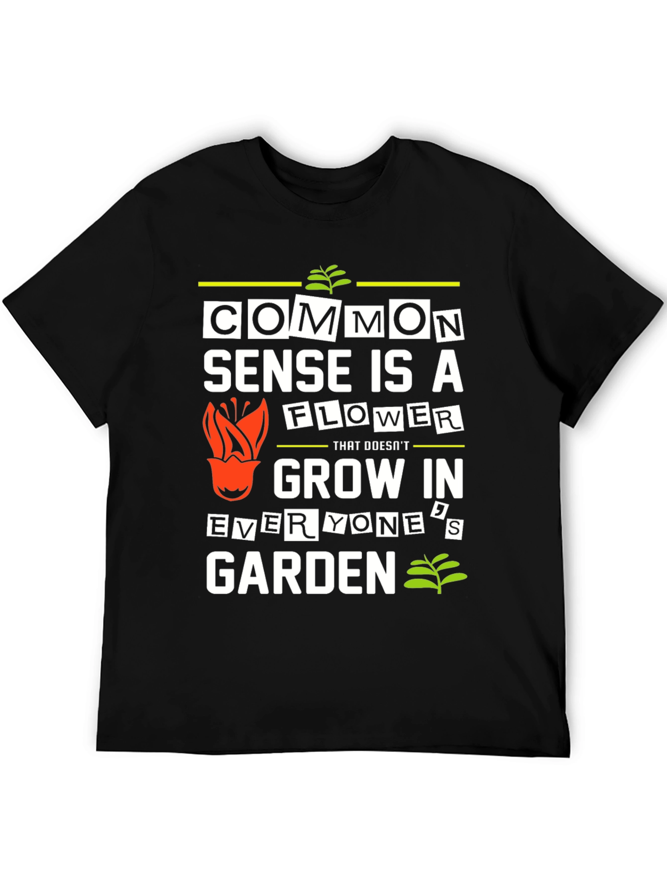 Common Sense Flower Graphic T-Shirt