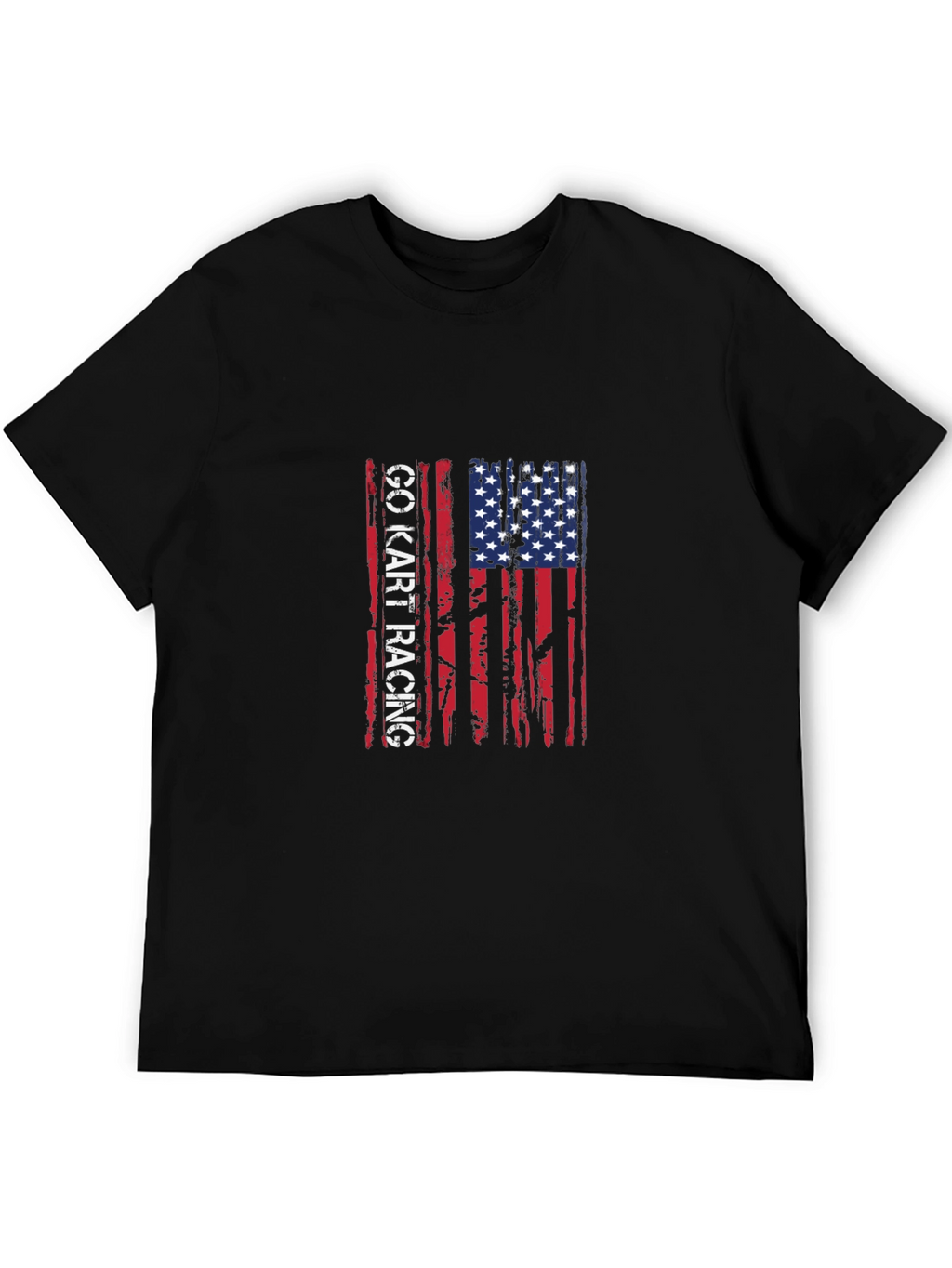 Go Kart Racing American Flag T-Shirt