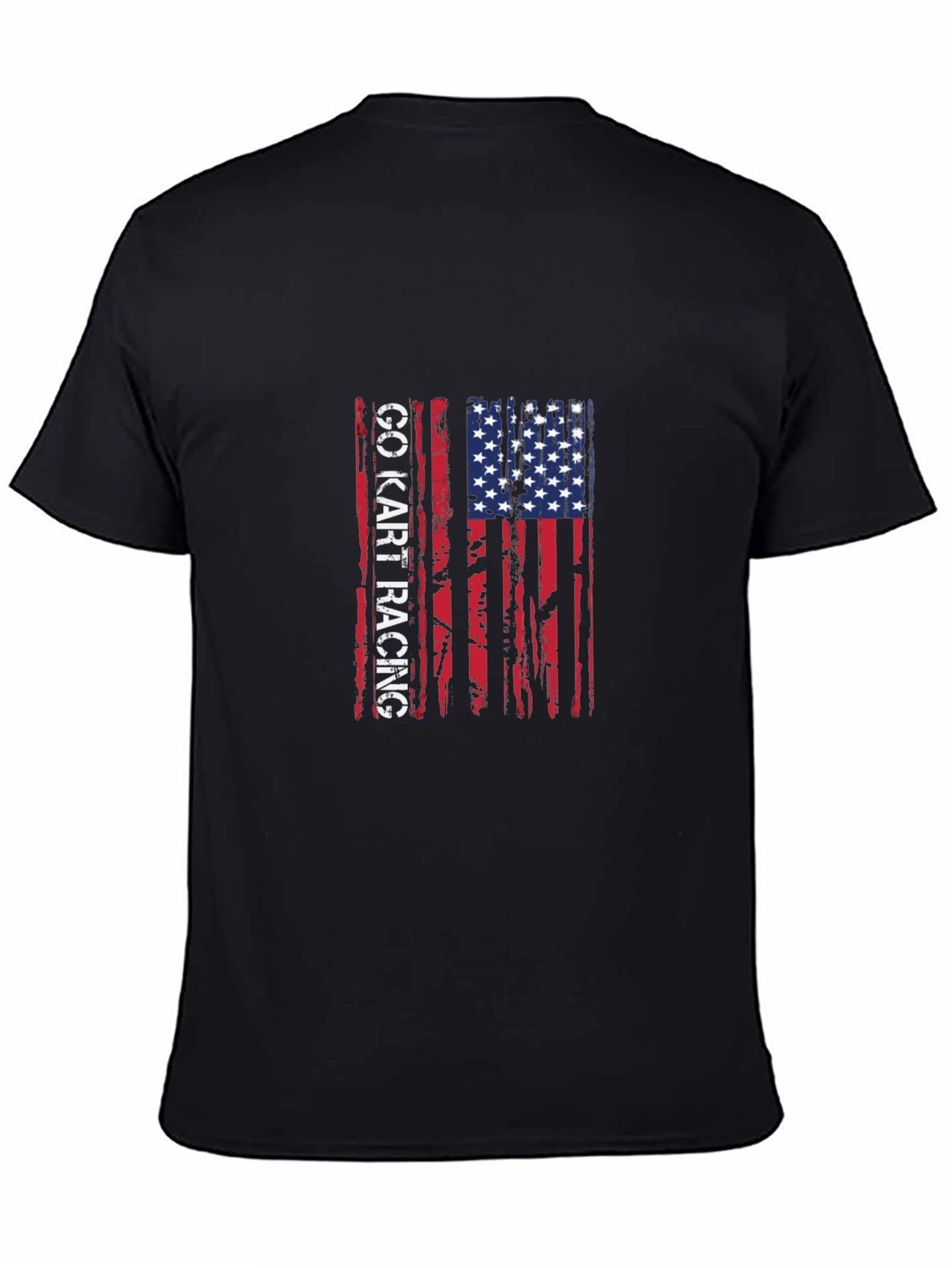 Go Kart Racing American Flag T-Shirt