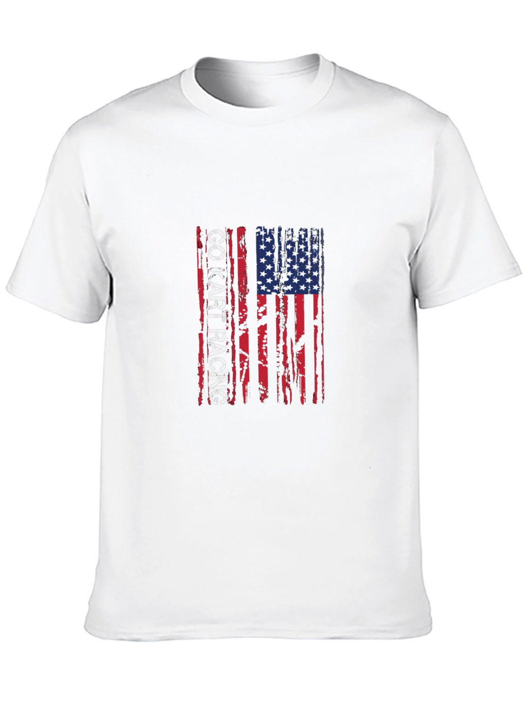 Go Kart Racing American Flag T-Shirt