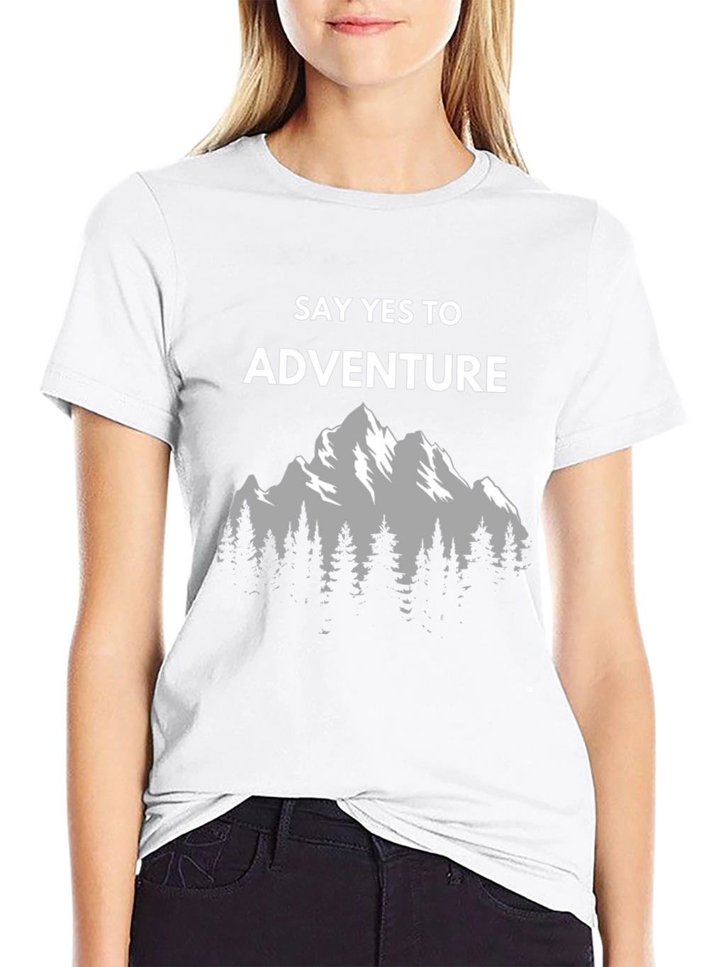 Adventure Awaits Graphic Tee - Mountain Scene