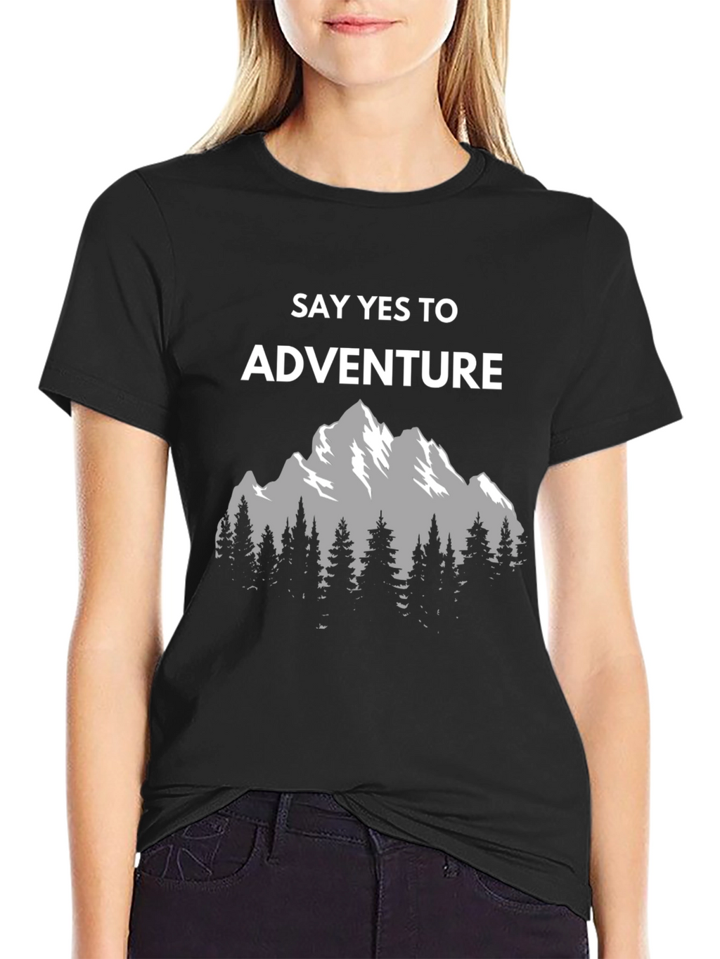 Adventure Awaits Graphic Tee - Mountain Scene