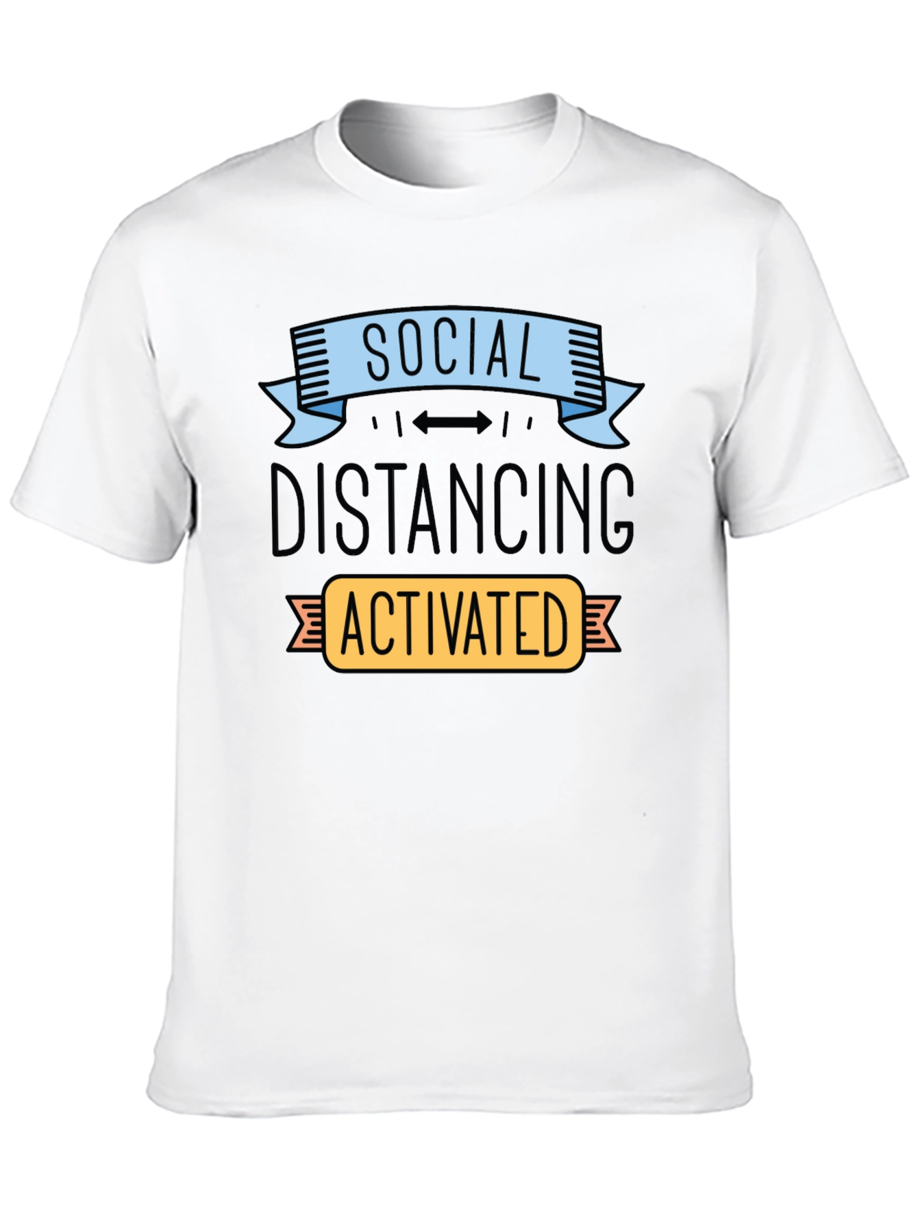 Social Distancing Activated T-Shirt Funny Novelty Tee