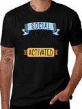 Social Distancing Activated T-Shirt Funny Novelty Tee