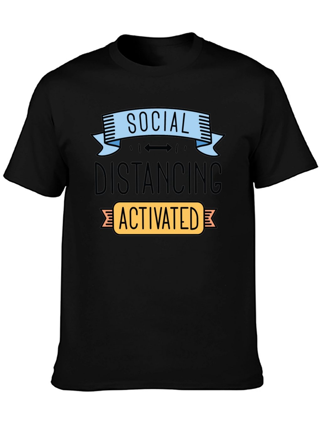 Social Distancing Activated T-Shirt Funny Novelty Tee