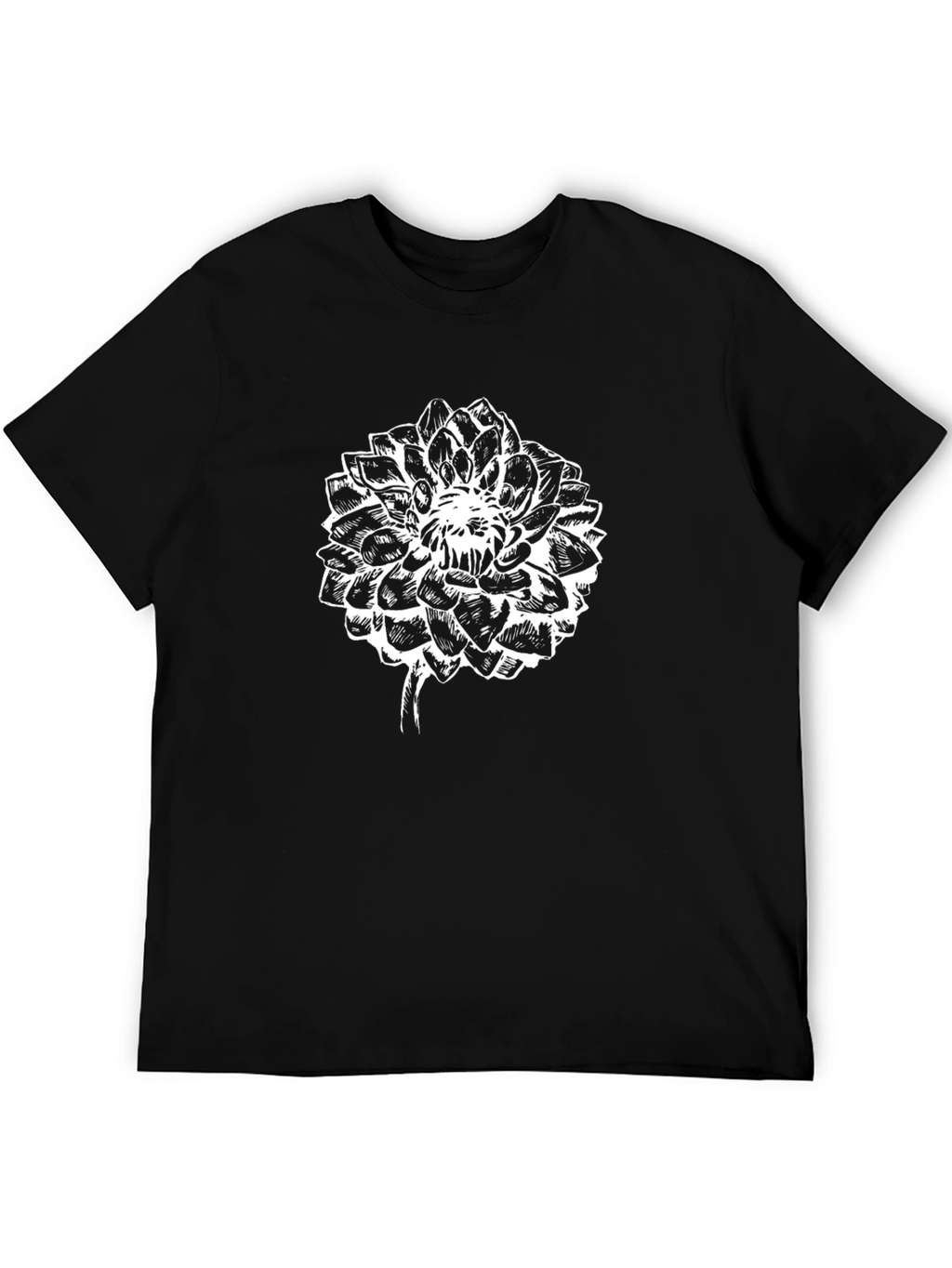Black Floral Graphic Tee - Stylish & Unique
