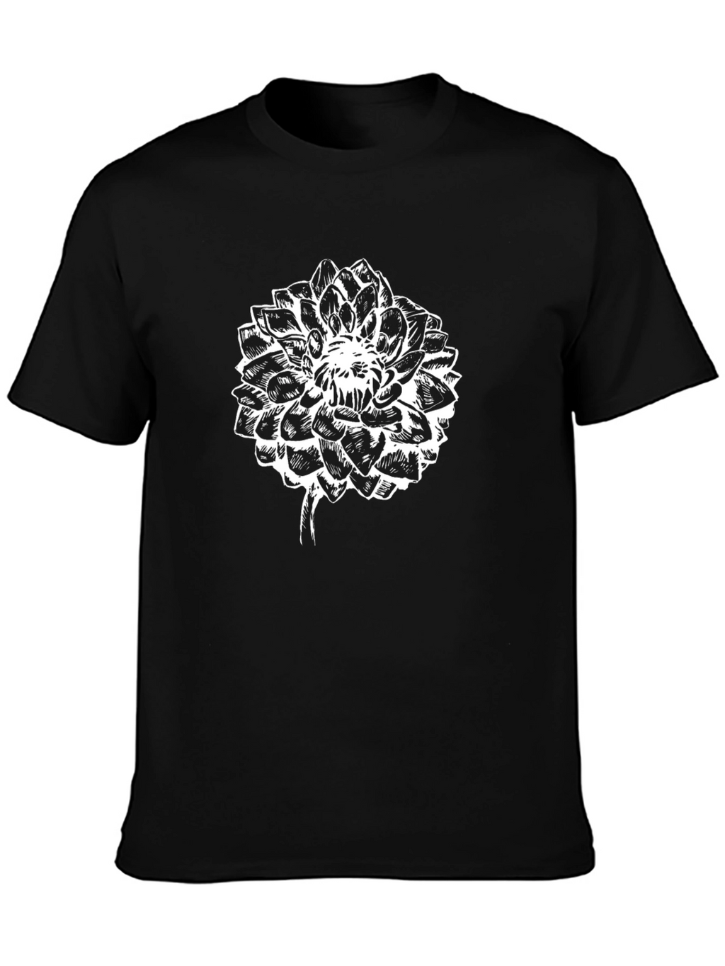Black Floral Graphic Tee - Stylish & Unique