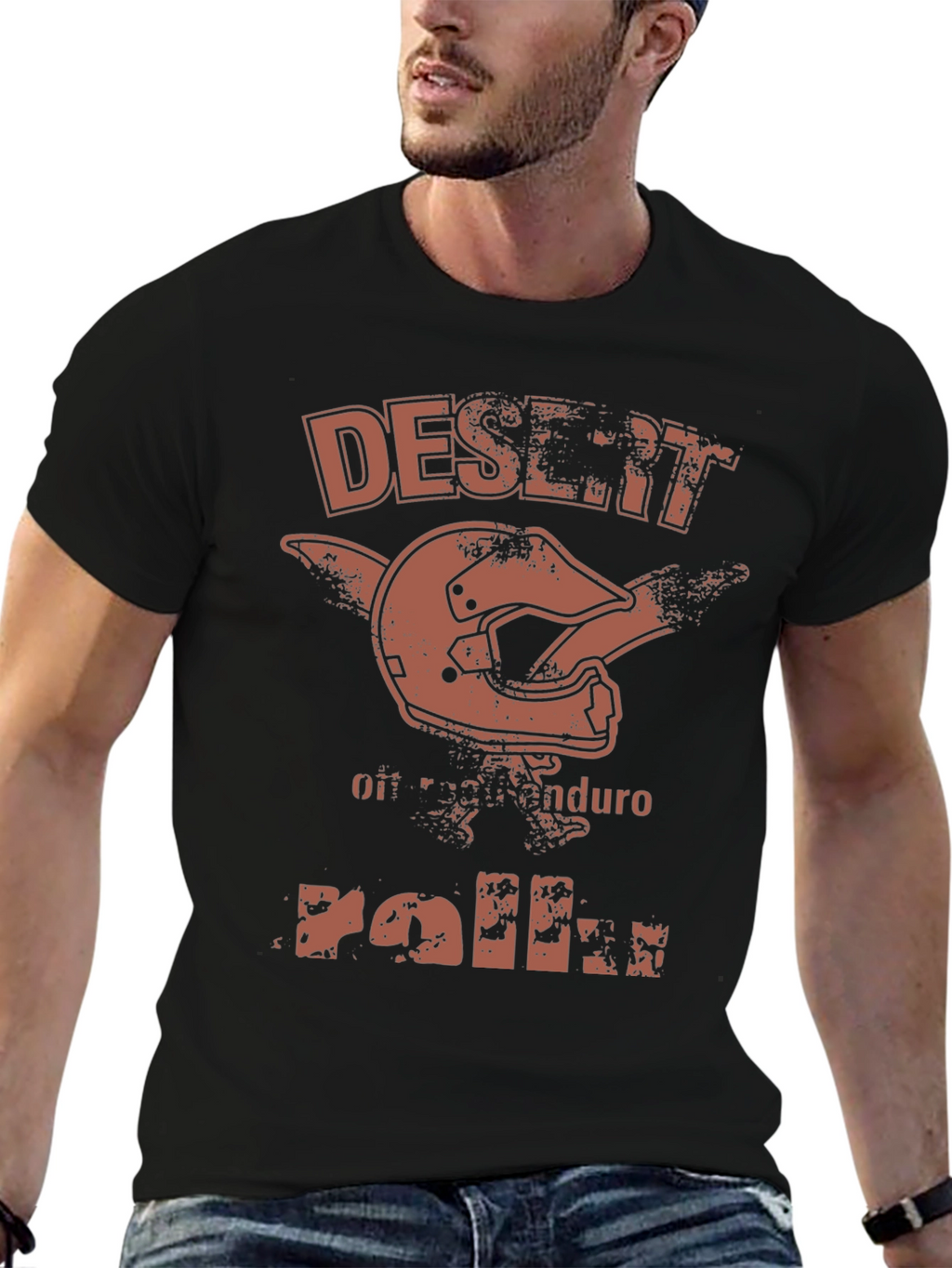 Desert Enduro Motocross Helmet Graphic T-Shirt