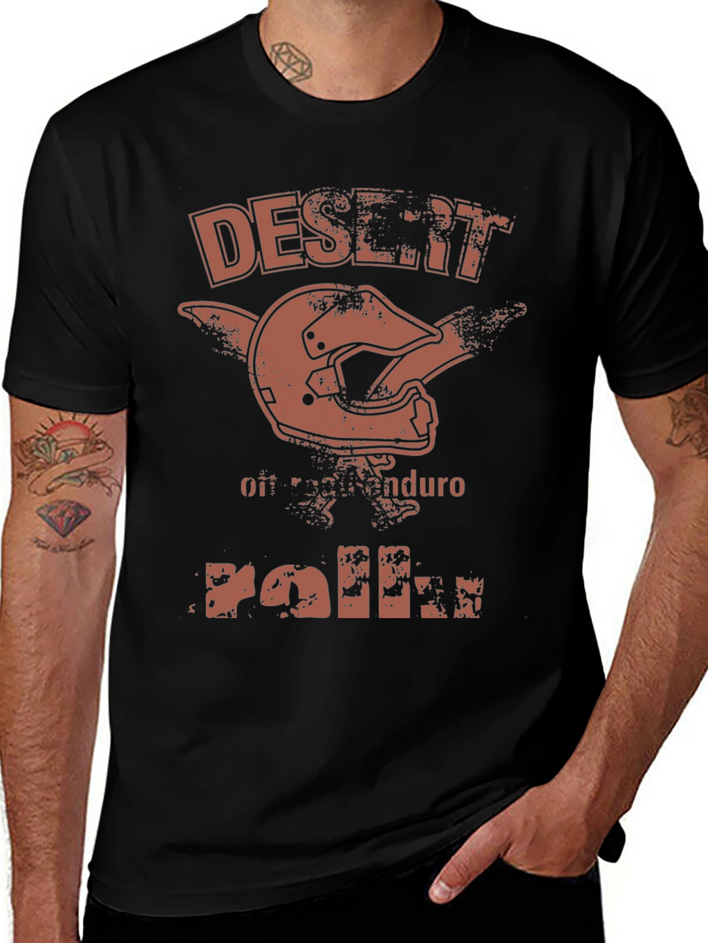 Desert Enduro Motocross Helmet Graphic T-Shirt