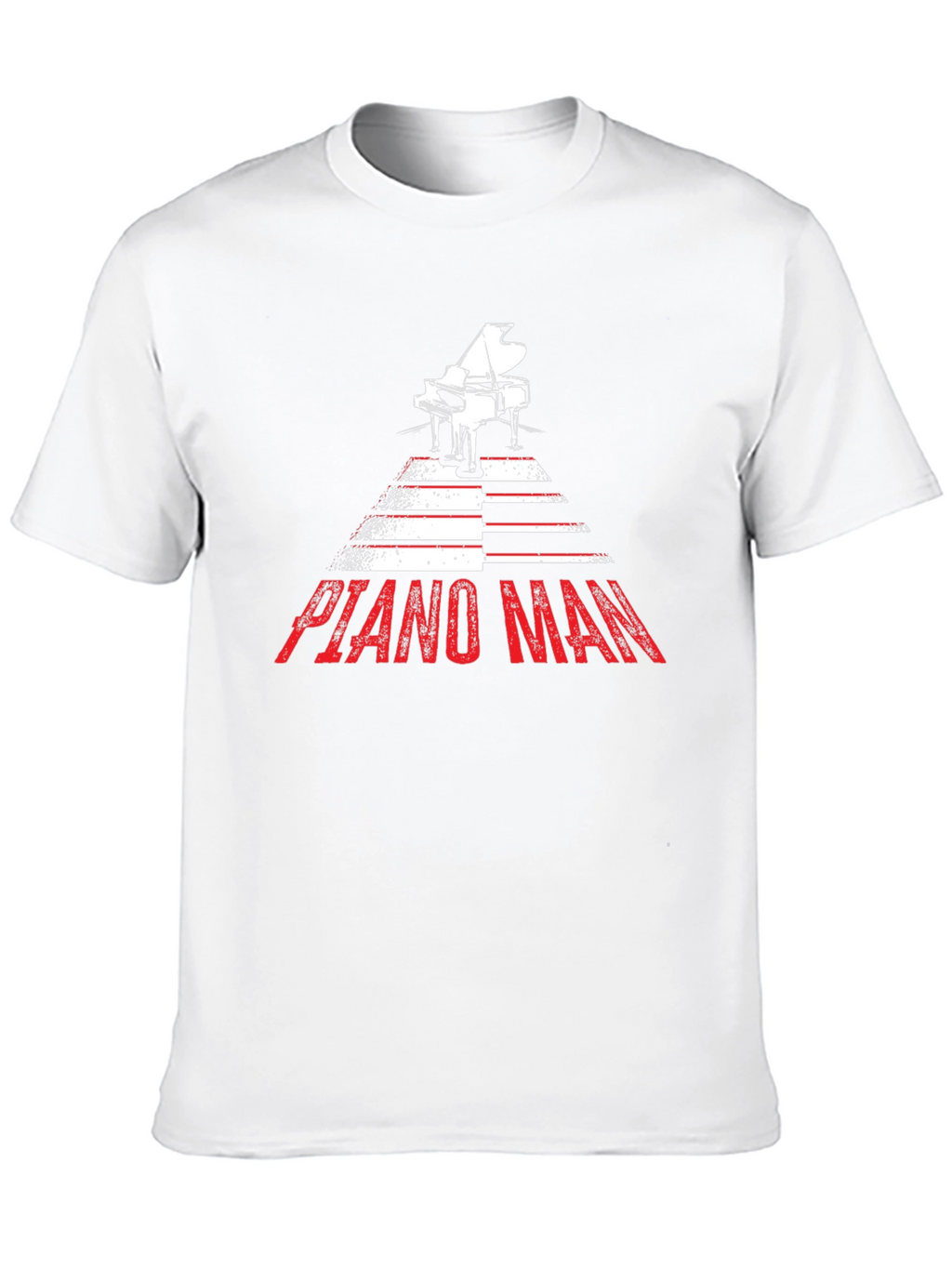 Piano Man Graphic Tee - Music Lover Shirt