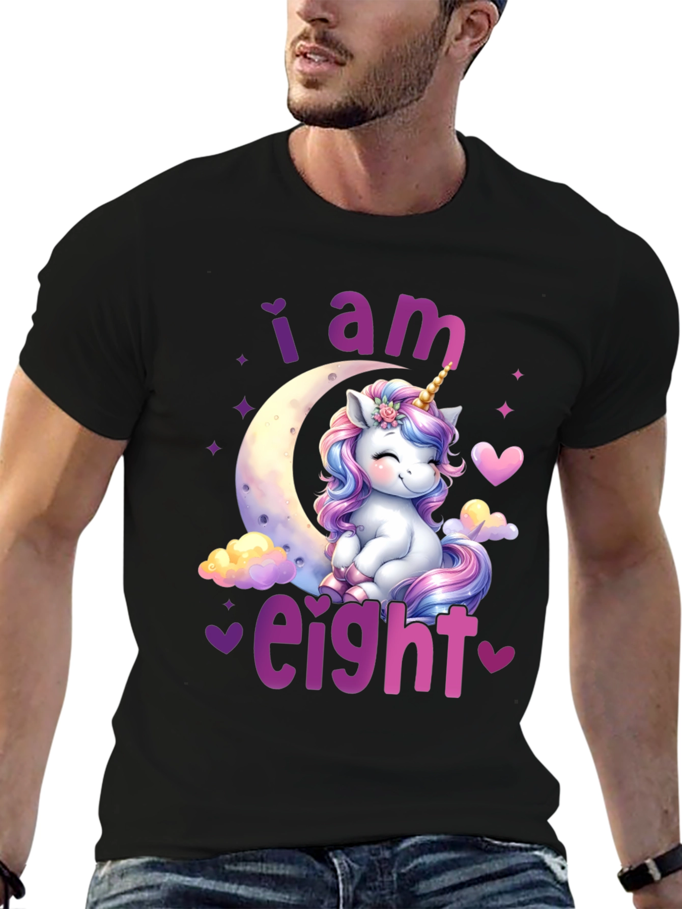 I am Eight! Unicorn Birthday T-Shirt