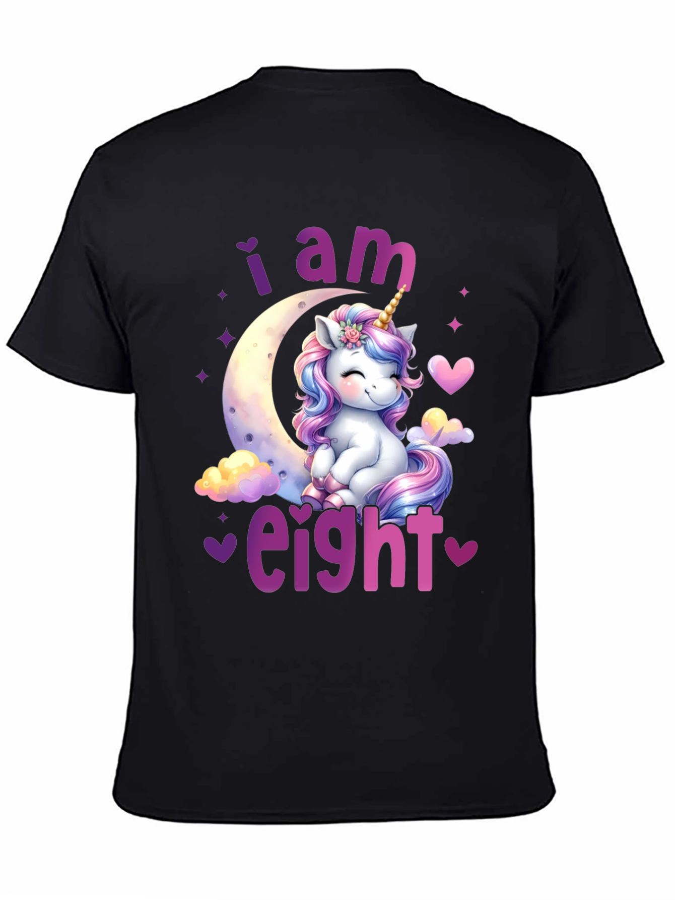 I am Eight! Unicorn Birthday T-Shirt