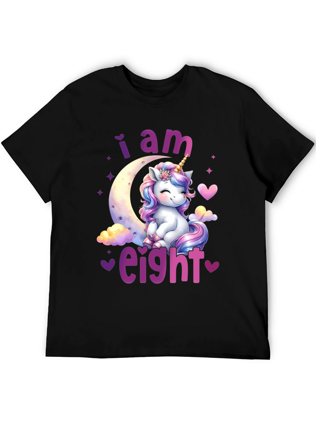 I am Eight! Unicorn Birthday T-Shirt