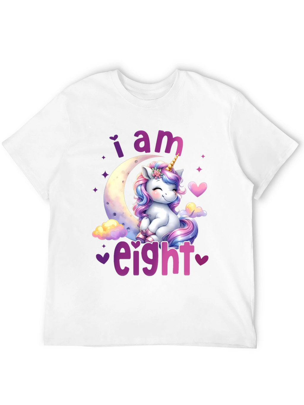 I am Eight! Unicorn Birthday T-Shirt