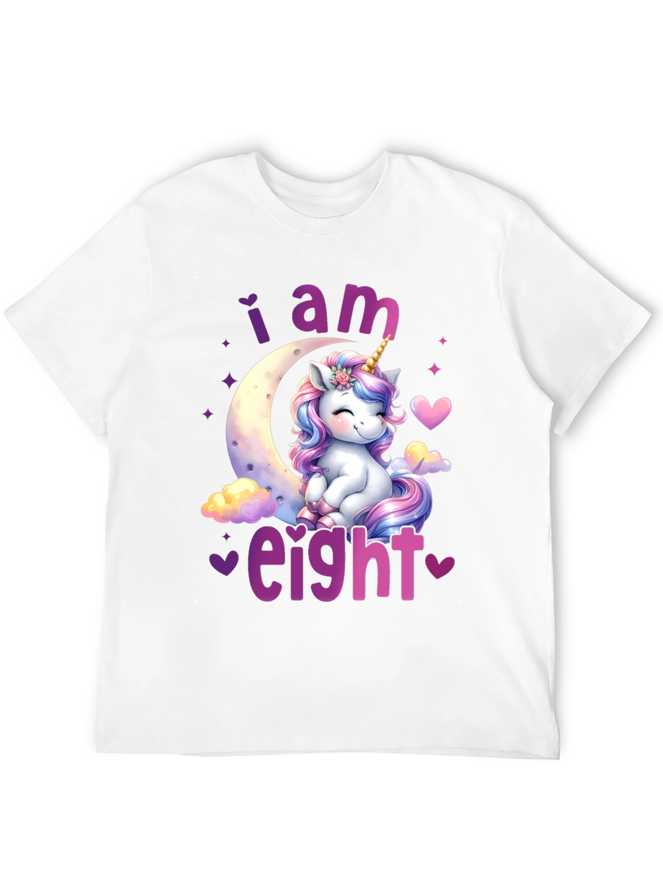 I am Eight! Unicorn Birthday T-Shirt