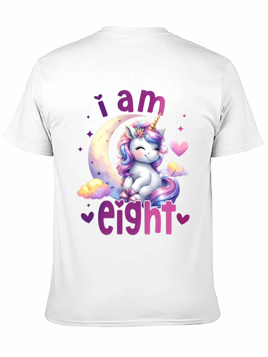 I am Eight! Unicorn Birthday T-Shirt