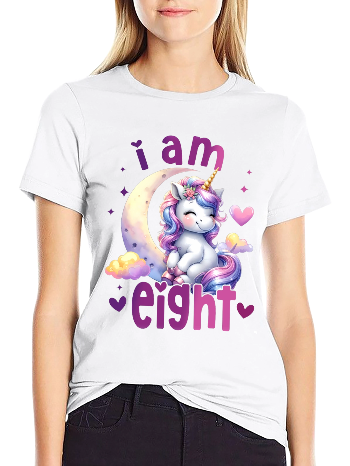I am Eight! Unicorn Birthday T-Shirt