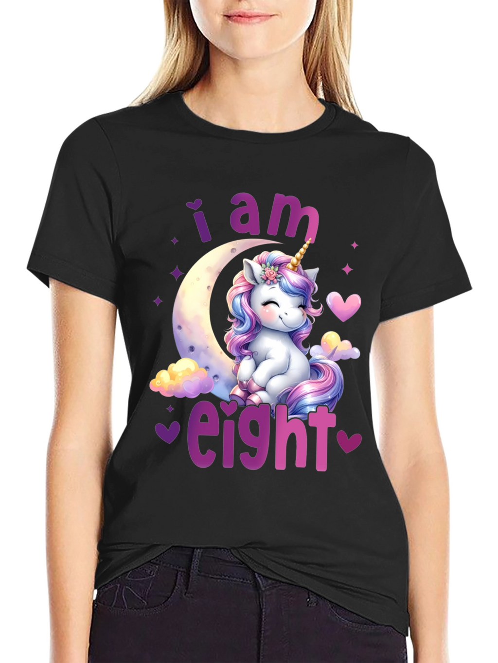 I am Eight! Unicorn Birthday T-Shirt