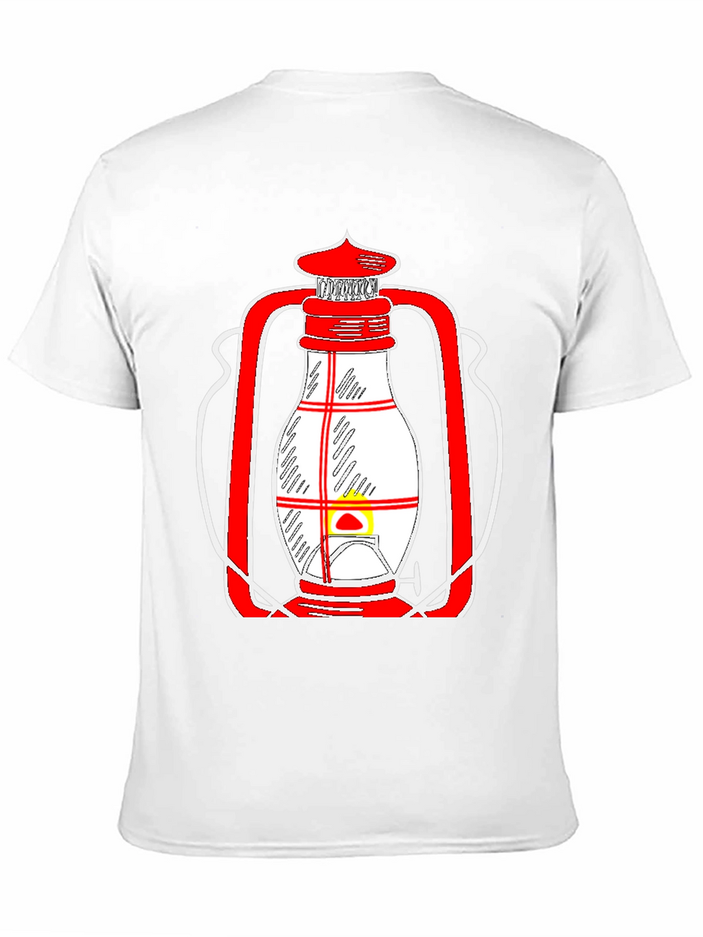 Lantern Graphic Tee - Unique Red and White Design