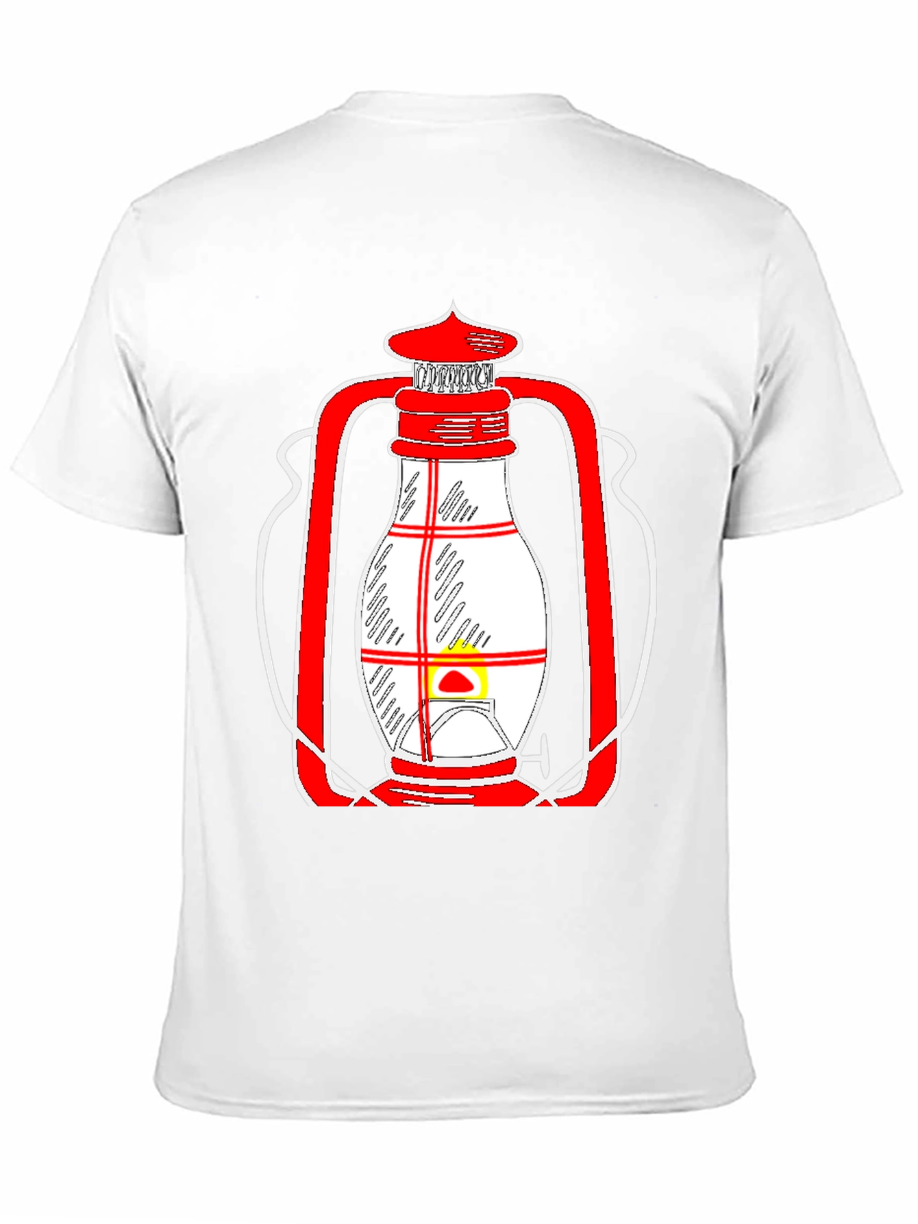 Lantern Graphic Tee - Unique Red and White Design