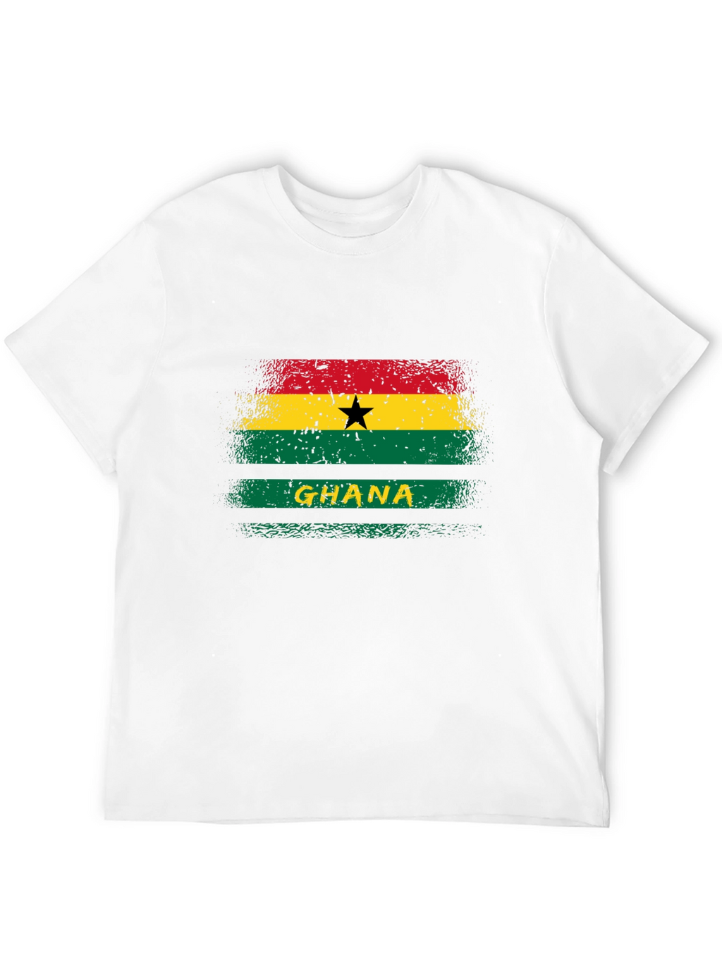Ghana Flag Graphic T-Shirt - Black