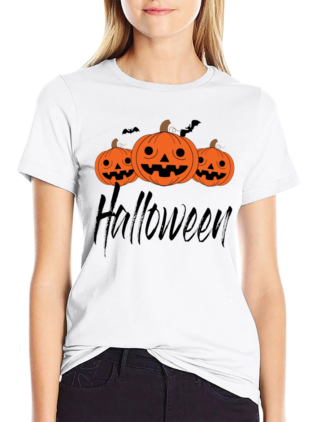 Halloween Pumpkin Graphic T-Shirt - Spooky Season