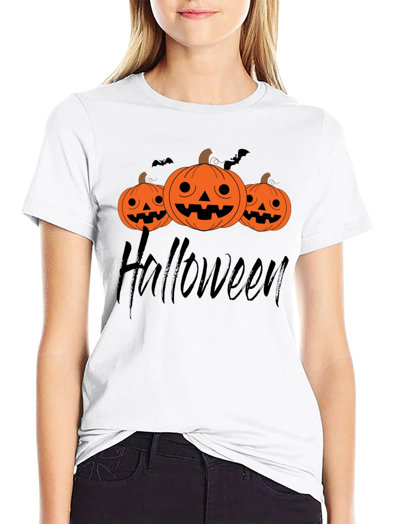 Halloween Pumpkin Graphic T-Shirt - Spooky Season