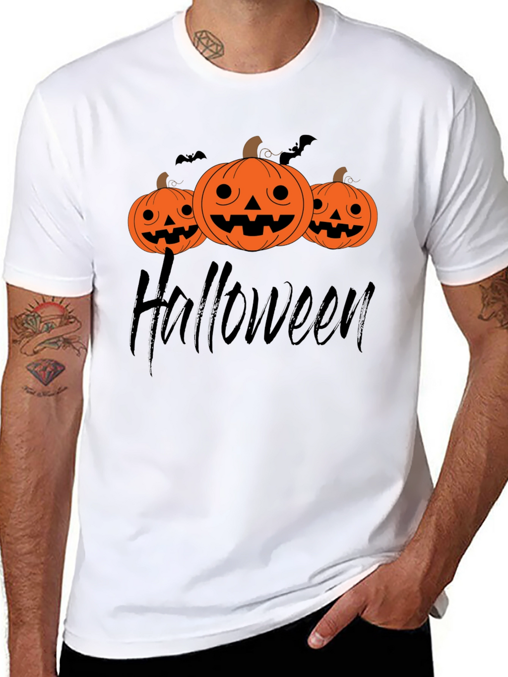 Halloween Pumpkin Graphic T-Shirt - Spooky Season