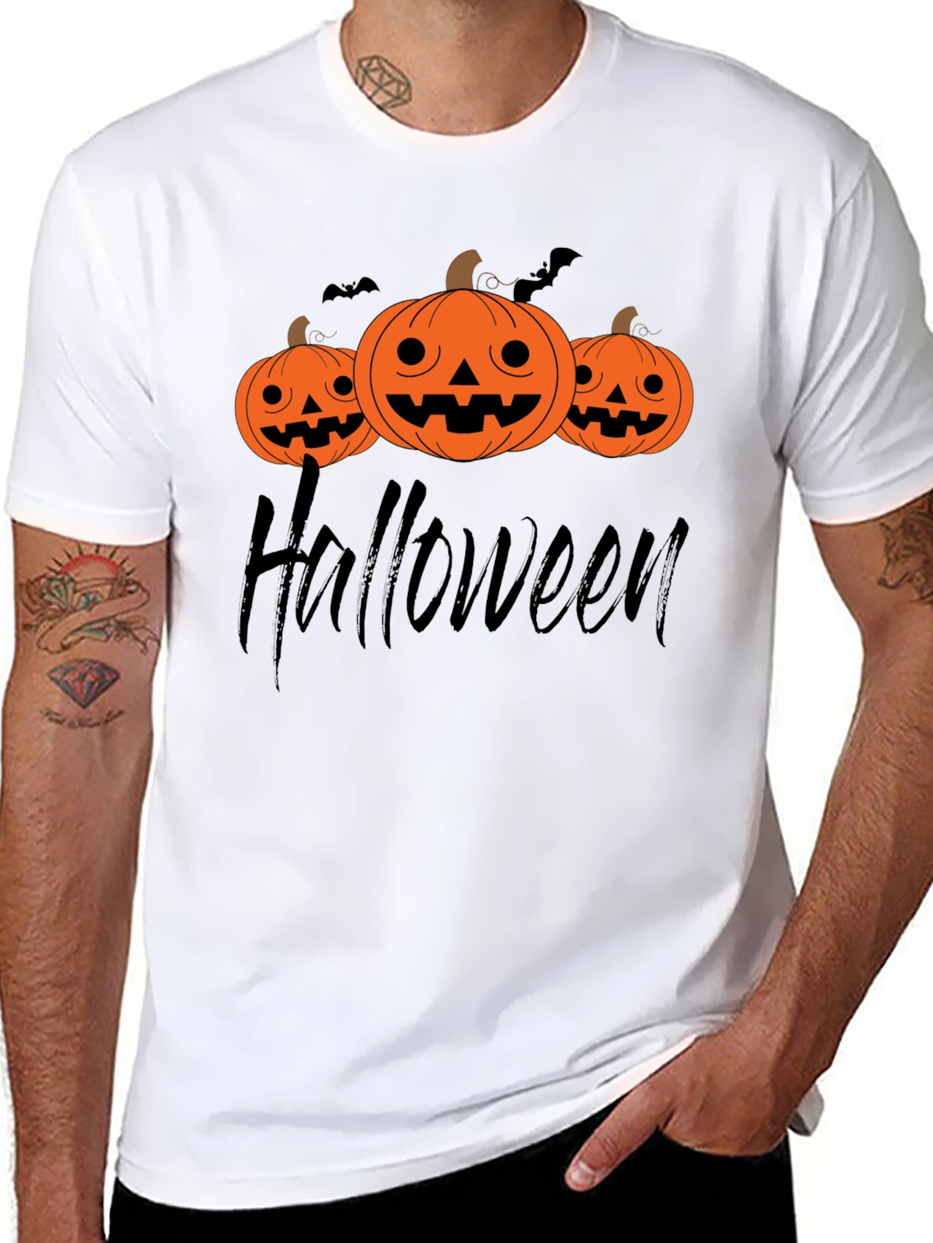 Halloween Pumpkin Graphic T-Shirt - Spooky Season